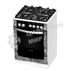 Плита газовая Gefest ПГ 6500-02 0313 черный, конфорок 4 шт, духовка 52 л, 60 см x 85 см x 60 см