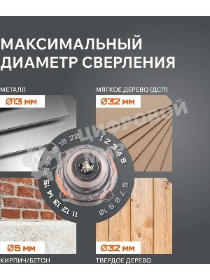 Дрель-шуруповерт Patriot BR 212UES, 21 В, 2 Ач, 85 Нм, бесщеточный