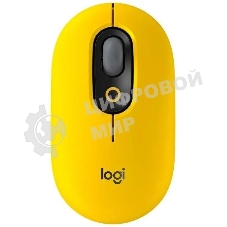 Мышь беспроводная Logitech POP Mouse желтый, 4000 dpi, Bluetooth, кнопки - 4