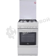 Плита газовая De Luxe 506040.01ГЭ КР белый, конфорок 4 шт, духовка 60 л, 50 см x 85 см x 60 см
