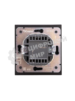 Выключатель Kranz STRONG 1 кл с подсветкой 10А с/у антрацит