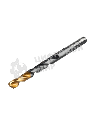 Сверло по металлу Denzel 6 мм, HSS-Tin, Golden Tip, 10 шт.