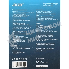 Гарнитура Acer AHW120 чёрный, проводная, USB, подсветка