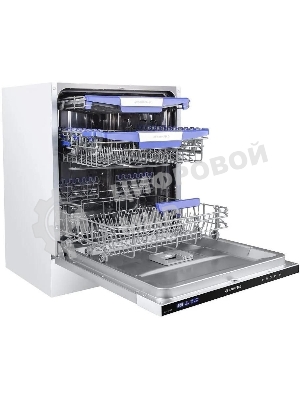 Встраиваемая посудомоечная машина Maunfeld MLP-12IMR, черный, 59.8 см, 14 компл., 44 дБ, класс A++