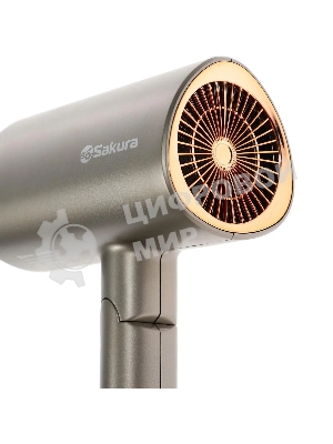 Фен SAKURA SA-4043BR коричневый, 2000 Вт, компактный