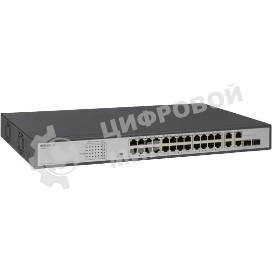 Коммутатор неуправляемый ORIGO 26x1000Base-T, 2x1000Base-X SFP, комплект для установки в 19