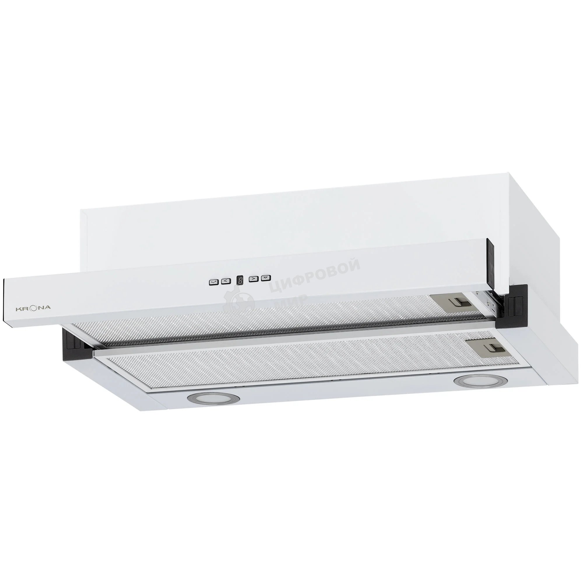 Вытяжка телескопическая KRONA Kamilla TK 600 White белый, 60 см, 1100 куб. м/ч, 58 дБ