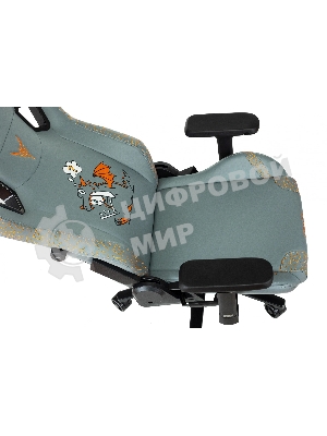 Кресло игровое Knight Craft Dragon серый эко.кожа крестов. металл