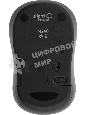 Мышь беспроводная Logitech M240 SILENT графитовый, 4000 dpi, Bluetooth, кнопки - 3