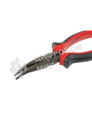 Длинногубцы Matrix black nickel 200 мм, изогнутые, двухкомпонентные рукоятки