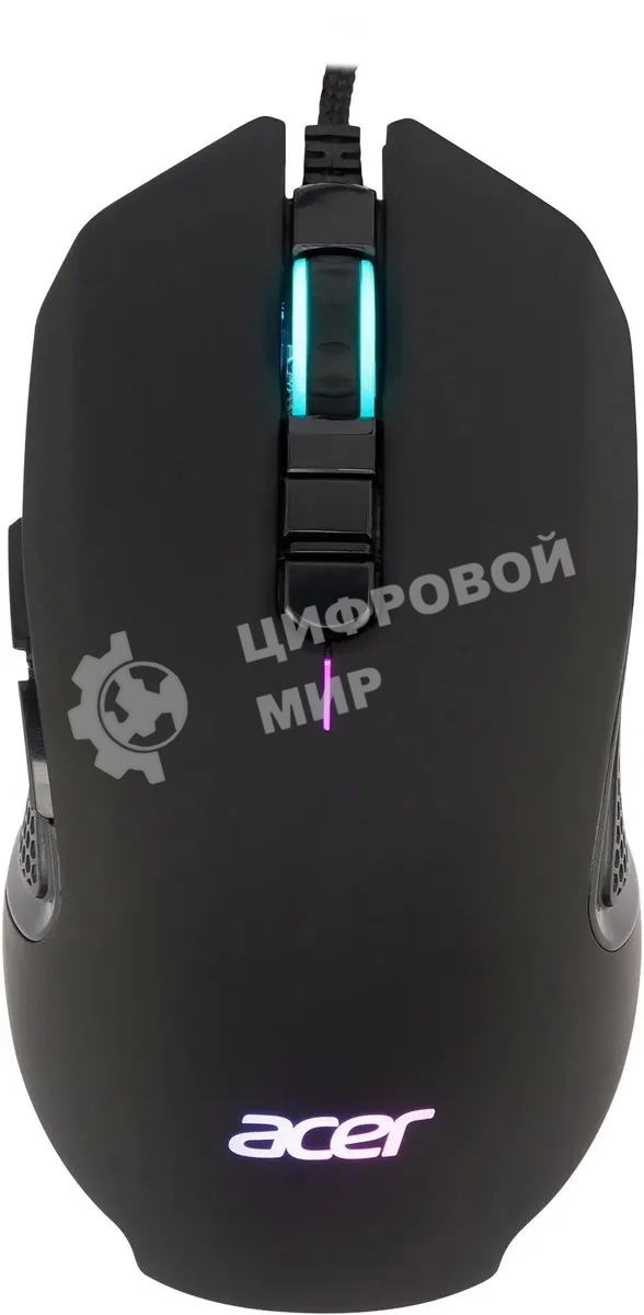 Мышь проводная Acer OMW160 черный, 6400 dpi, USB, кнопки - 8