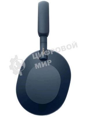 Беспроводные/проводные наушники Sony WH-1000XM5 синий, полноразмерные, Bluetooth + проводной, активное шумоподавление, до 30 ч