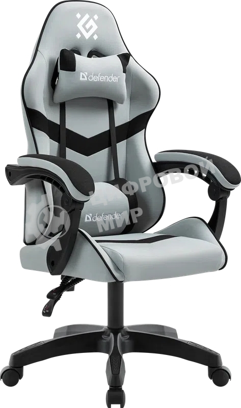 Кресло игровое Defender Savage серый/черн, класс 2, ткань