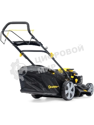 Газонокосилка Champion LM4627 (2,6кВт привод травосб.60л. шир.460мм 25-75мм 31,6кг 3в1)(Газонокосилка самоходная, Объем двигателя 139 см3, вес без травосборника 31,6 кг, Объем топливного бака 1,0 л, Мощность 2,6/3,5 кВт/л.с., объем травосборника 60 л, ширина среза 460 мм, высота среза 25-70 мм.)