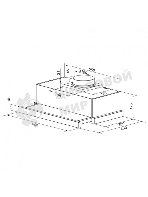 Вытяжка встраиваемая Zigmund & Shtain K 017.6 B черный, 60 см, 700 куб. м/ч, 51 дБ