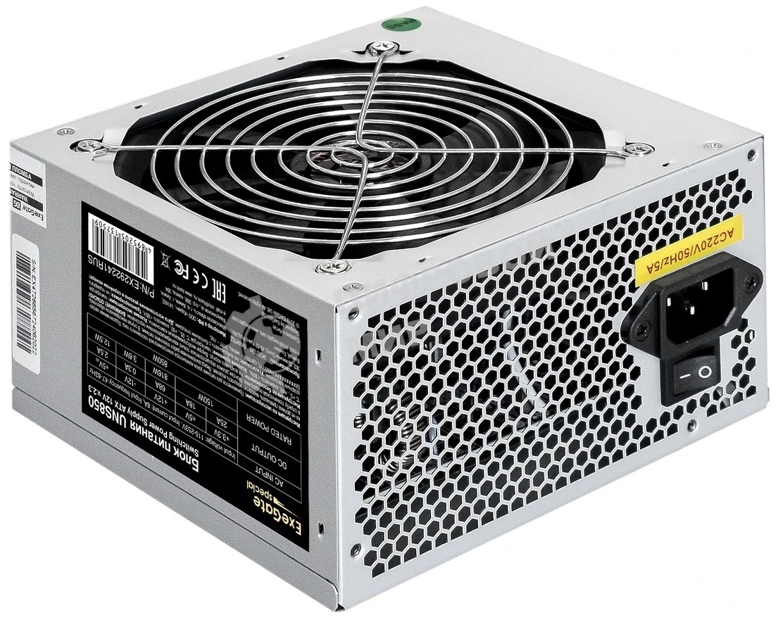 Блок питания ExeGate UNS850 (EX292241RUS-PC), 850W, 120мм, серебряный