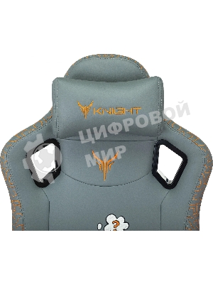 Кресло игровое Knight Craft Dragon серый эко.кожа крестов. металл