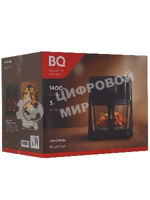 Аэрогриль BQ GR2004 черный, 1400 Вт, 3 л, сенсор, 8 программ
