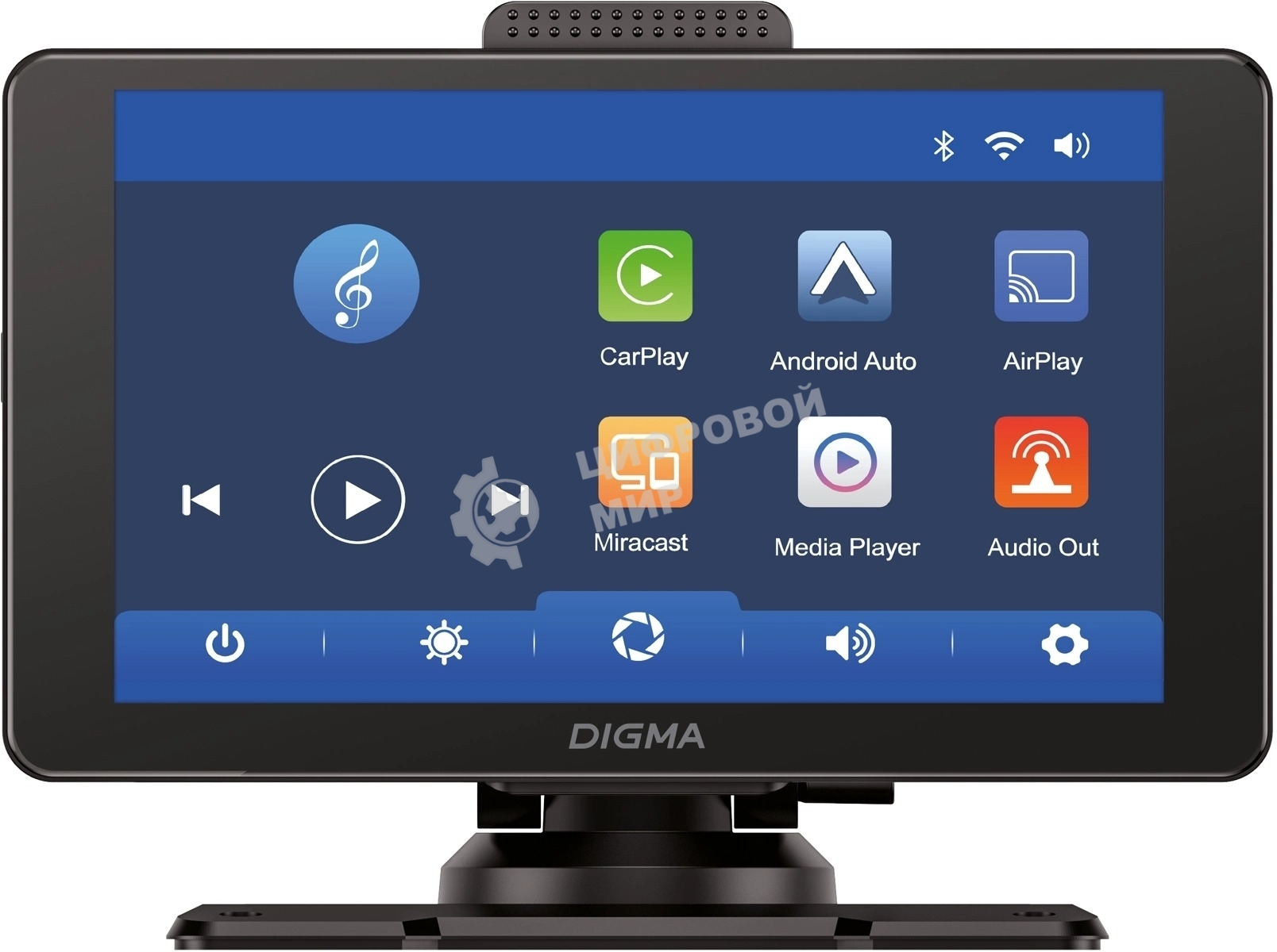Автомобильный монитор Digma Smart Play 600, BT, Wi-Fi, CarPlay, Android auto 7