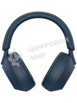 Беспроводные/проводные наушники Sony WH-1000XM5 синий, полноразмерные, Bluetooth + проводной, активное шумоподавление, до 30 ч
