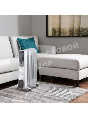 Масляный обогреватель Centek CT-6201 (9 секций) белый, 2000 Вт, 20 м2, термостат