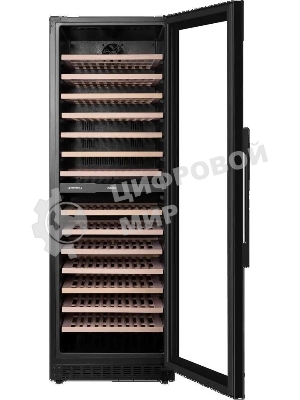 Винный шкаф встраиваемый Maunfeld MBWC-415D171, вместимость: 171 бутылок, черный