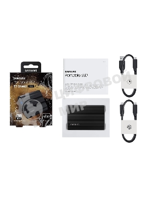 Внешний SSD Samsung T7 Shield, 1TB, USB 3.2 Gen 2 Type-C, R/W 1050/1000, черный