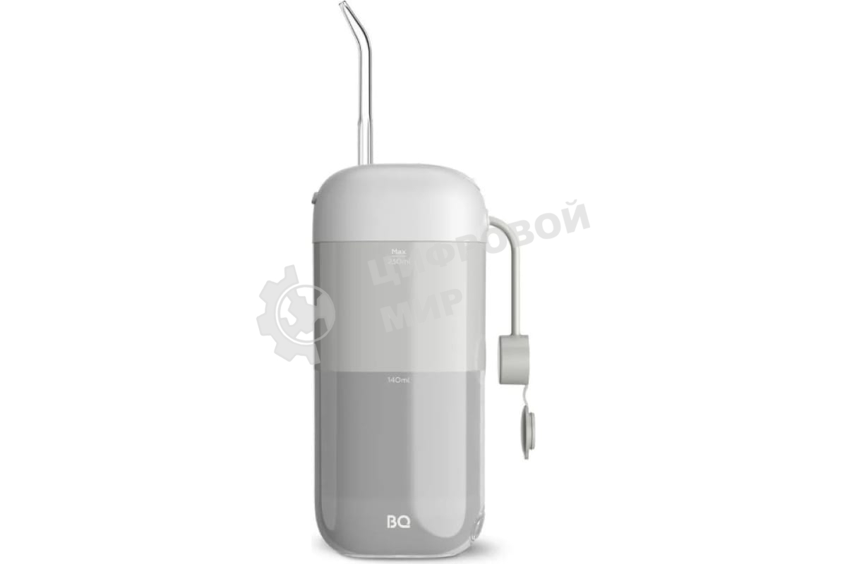 Ирригатор BQ IR002 серый, от аккумулятора, 230 мл, 11 режимов