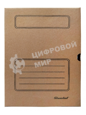 Короб архивный Silwerhof КА-75БУРЫЙ микрогофрокартон корешок 75мм, 320x255x75мм, бурый