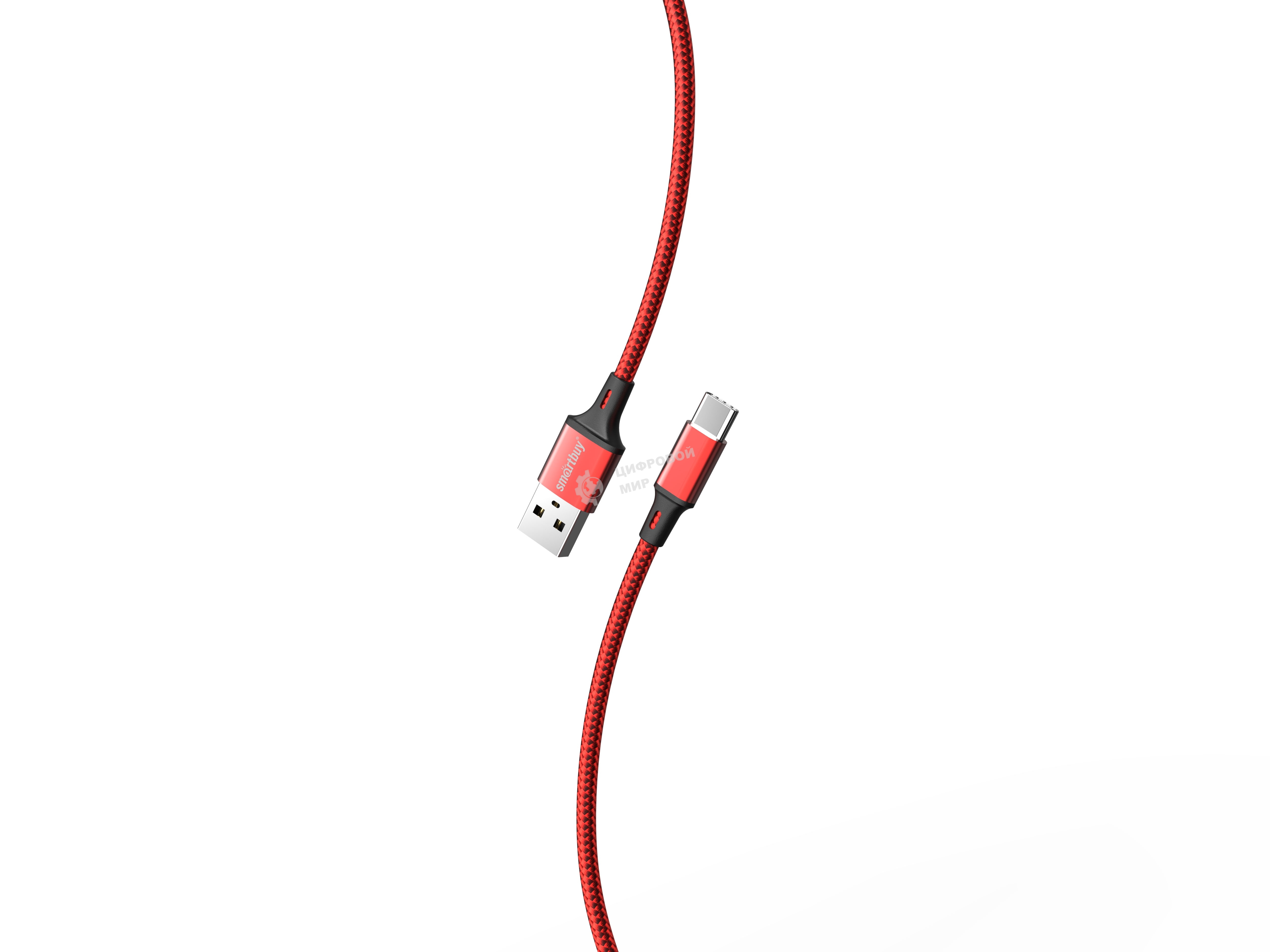 Кабель Smartbuy (iK-3122-S14rb) S14 Type-C красный/черный, 3 А, 2 м