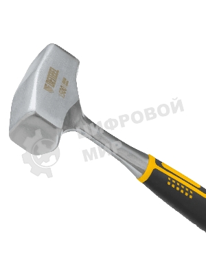 Кувалда Denzel 1,5 кг, цельнометаллическая, двухкомпонентная рукоятка