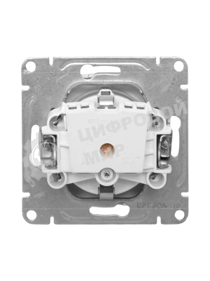 Механизм розетки EKF UP1-SOA-110 16А, с заземлением, без шторок, алюминий Эпика