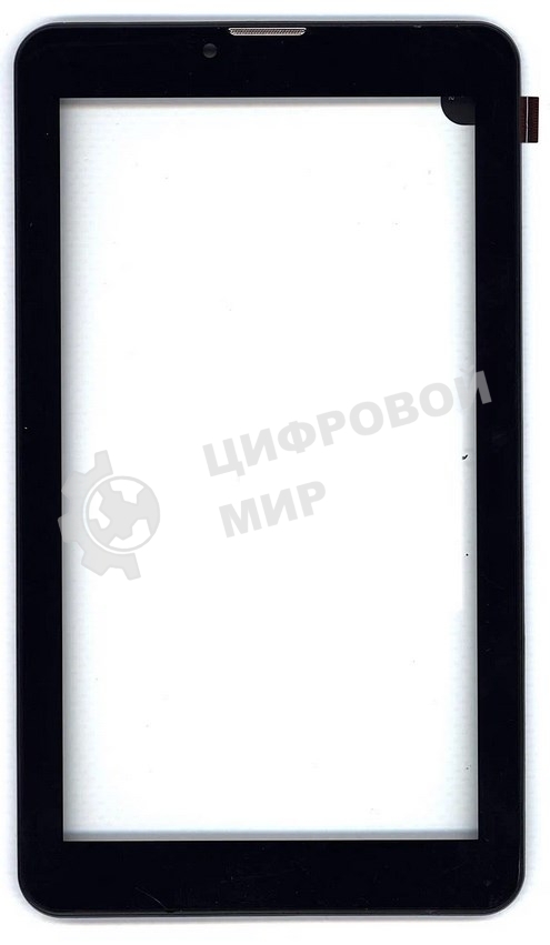 Сенсорное стекло (тачскрин) для Irbis TZ71, черное с рамкой