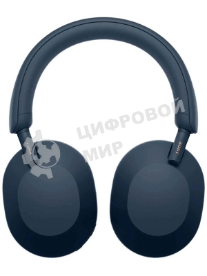 Беспроводные/проводные наушники Sony WH-1000XM5 синий, полноразмерные, Bluetooth + проводной, активное шумоподавление, до 30 ч