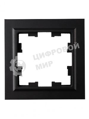 Рамка 1-местная IEK BRITE РУ-1-БрЧ-44 IP44 черный