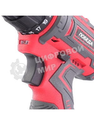 Дрель-шуруповерт Победа ДА-12П/1 Ли, 12 В, 2 Ач, 25 Нм, щеточный