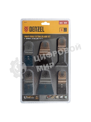 Набор насадок для МФИ Denzel по дереву и металлу, 6 шт.