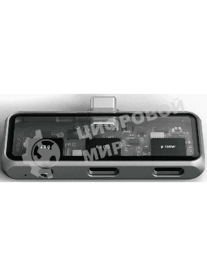 USB-концентратор Satechi Mobile XR Hub with Audio (2х USB Type-C, Mini jack), до 100 Вт, Серый Док-станция ST-HXRAJM