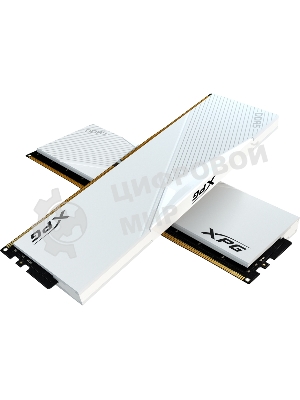 Оперативная память XPG Lancer, DDR5, 64GB (2x32GB), 6000MHz, CL30, DIMM, с радиаторами, белый