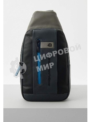 Рюкзак слинг мужской Piquadro Urban CA6540UB00/NGR, кожа, черный/серый