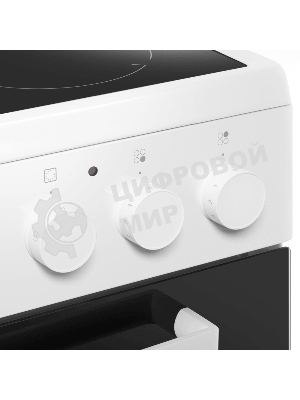 Плита электрическая Maunfeld MEC65CW07 белый, конфорок 4 шт, духовка 60 л, 60 см x 85 см x 60 см