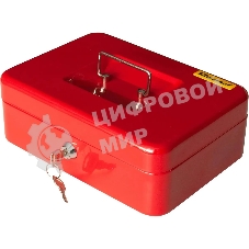 Ящик для денег Silwerhof 90x250x180 красный сталь