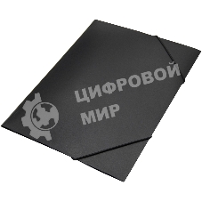 Папка на резинке Silwerhof Eco A4, пластик, корешок 15мм, 0.5мм, черный