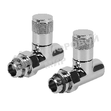 Набор дизайн-вентилей, PIANO, прямой (хром) 1/2