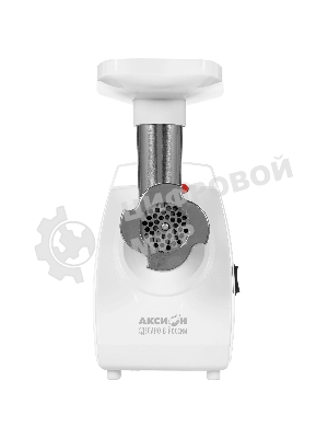 Мясорубка электрическая Аксион М33.04 белый, 1500 Вт, 1.7 кг/мин, реверс, защита от перегрузки, насадки - 5