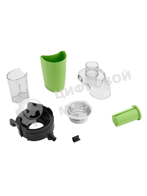 Соковыжималка Hyundai HY-JE1625 чёрный/зелёный, центробежная, 500 Вт, 400 мл, механическое