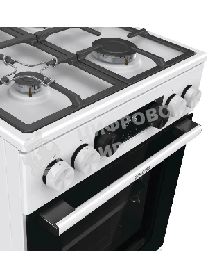 Плита Газовая Gorenje GGI5C22WF, газовая духовка, стеклянная крышка, чугун, белый