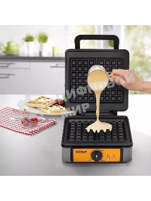 Вафельница Kitfort КТ-1694 1200Вт серый