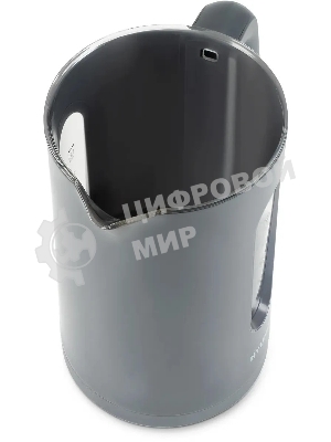 Чайник электрический Hyundai HYK-G4508 1.5л. 1700Вт серый/прозрачный корпус: стекло