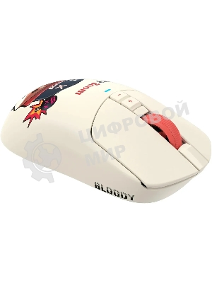 Мышь беспроводная/проводная A4Tech Bloody R72 Ultra Proxy Boom бежевый, 20000 dpi, радиоканал, USB, кнопки - 7